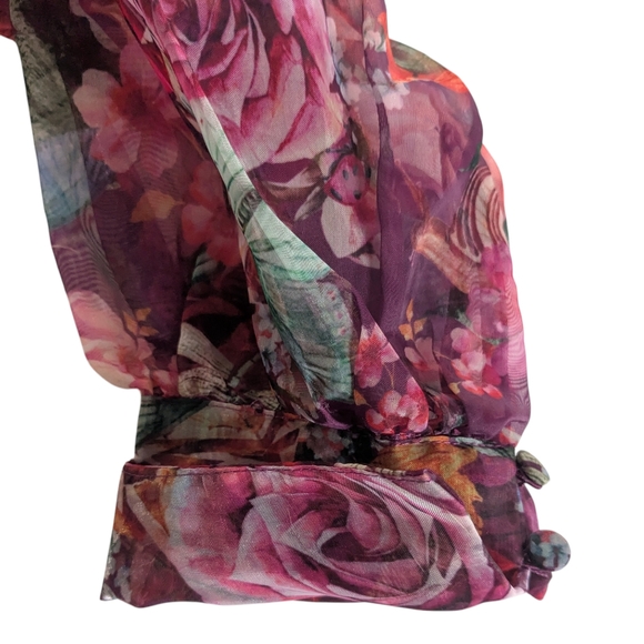 By Anthropologie Sheer Blouse Size 1X - Picture 7 of 11